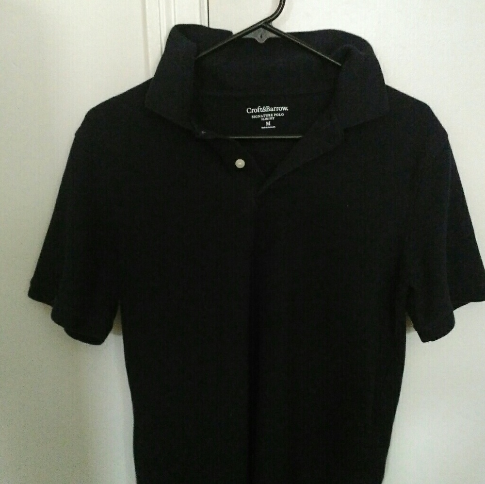 Men's Slim Fit Navy Blue Polo